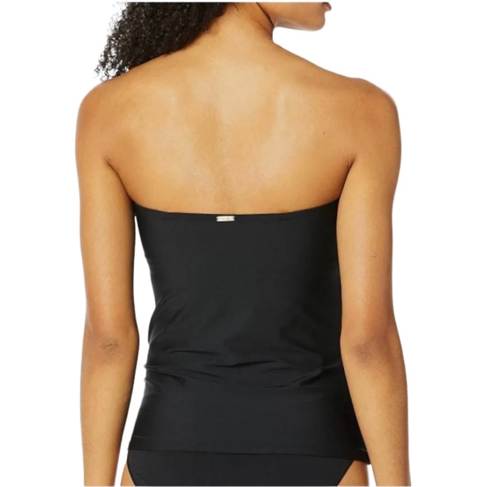 Calvin Klein V-Hardware Convertible Black Tankini Top - Picture 2 of 7